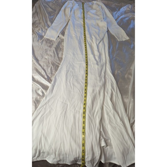 Size Small, LULUS Romance for the Ages White Long Sleeve Maxi Dress - Picture 7 of 9